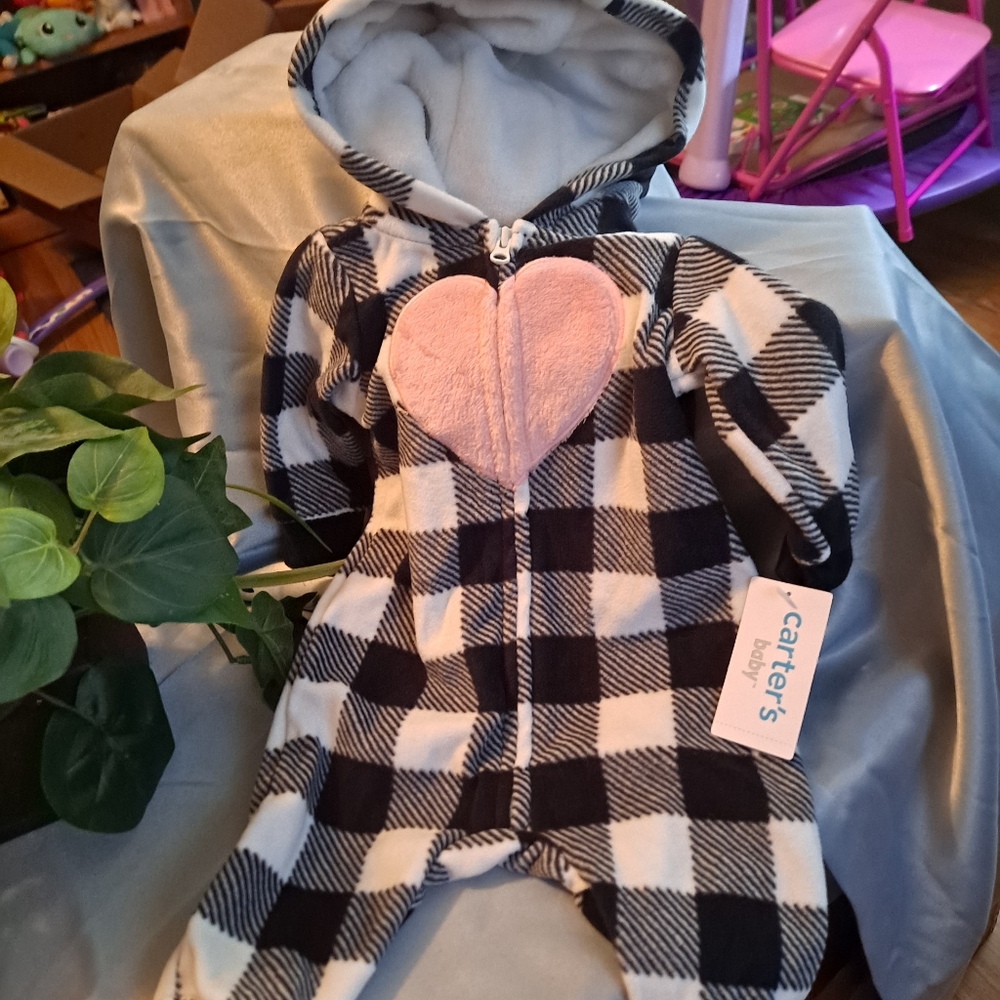 NWT 3 mo Buffalo plaid sleeper